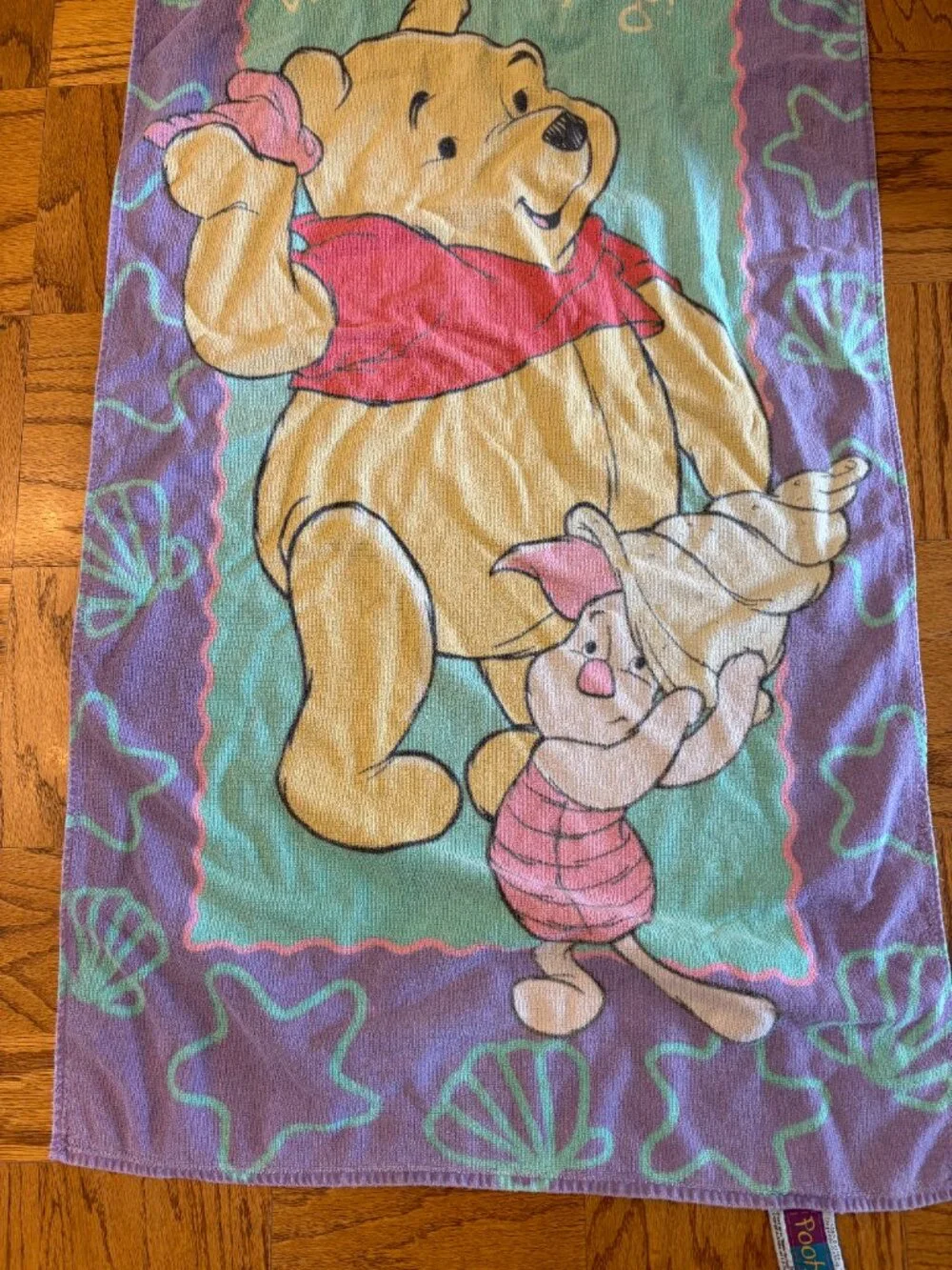 Retro Winnie the Pooh and Piglet Beach Towel